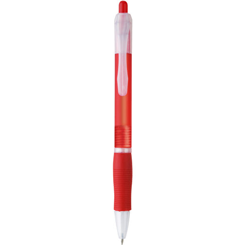 SLIM BK. Kugelschreiber Mit Gummigriff , rot, Kunststoff, , Bild 1