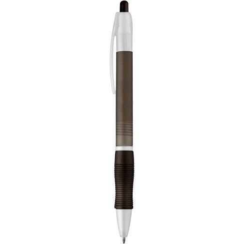 SLIM BK. Kugelschreiber Mit Gummigriff , schwarz, Kunststoff, , Bild 1