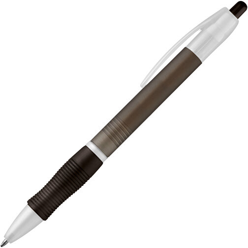 SLIM BK. Kugelschreiber Mit Gummigriff , schwarz, Kunststoff, , Bild 2