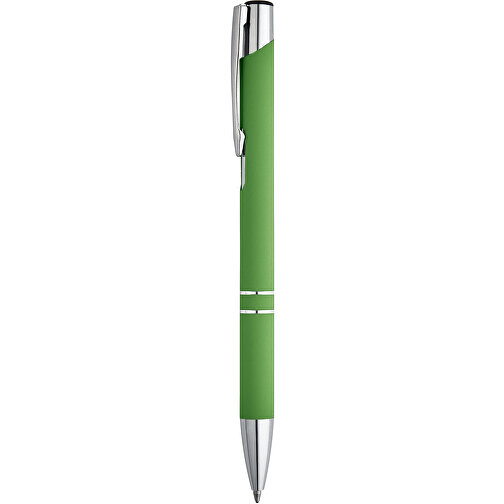 BETA SOFT. Kugelschreiber Aus Aluminium Mit Gummifinish , hellgrün, Aluminium, , Bild 1