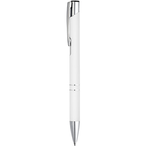 BETA SOFT. Kugelschreiber Aus Aluminium Mit Gummifinish , weiß, Aluminium, , Bild 1