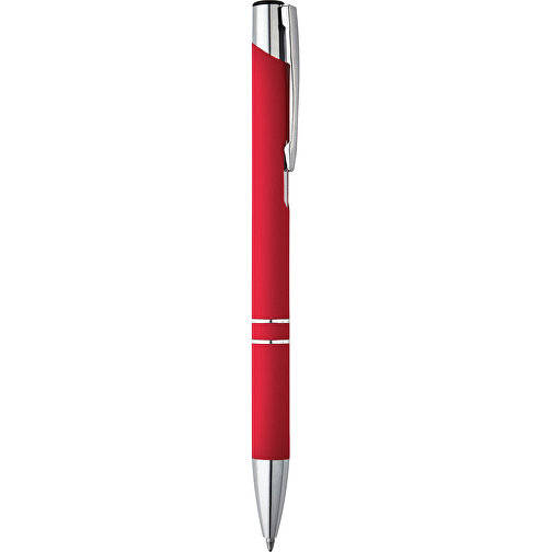 BETA SOFT. Kugelschreiber Aus Aluminium Mit Gummifinish , rot, Aluminium, , Bild 1
