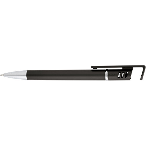 TECNA. Kugelschreiber Mit Metallischer Oberfläche , schwarz, Kunststoff, , Bild 3