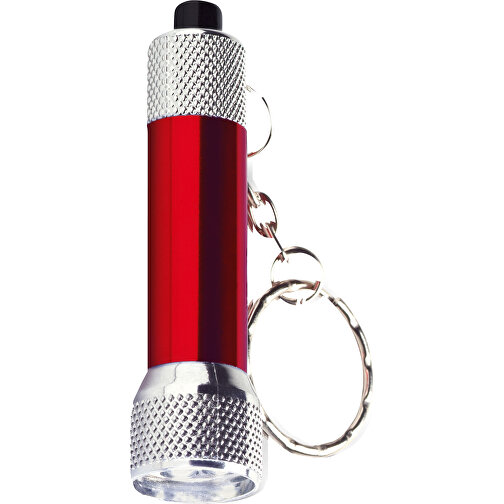 LERGAN. Schlüsselanhänger Mit LED , rot, Aluminium, , Bild 1