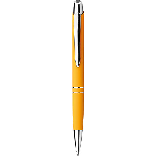 MARIETA SOFT. Aluminium-Kugelschreiber Mit Clip , gelb, Aluminium, , Bild 1