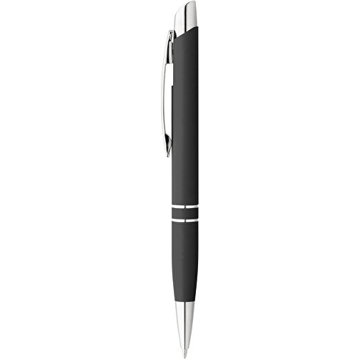 MARIETA SOFT. Aluminium-Kugelschreiber Mit Clip , schwarz, Aluminium, , Bild 2