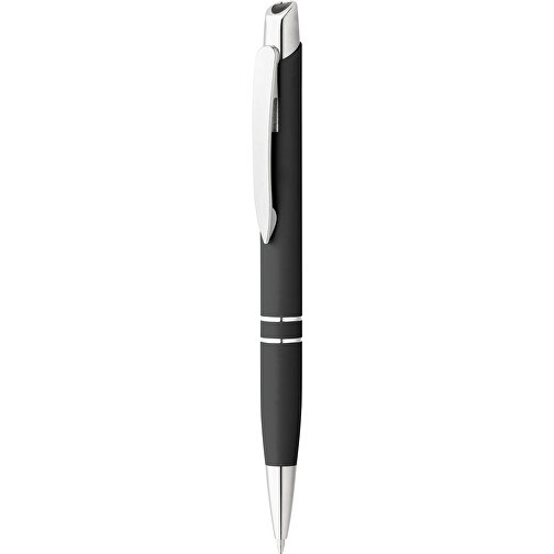 MARIETA SOFT. Aluminium-Kugelschreiber Mit Clip , schwarz, Aluminium, , Bild 5