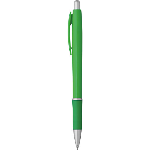 OCTAVIO. Kugelschreiber Mit Gummigriff , grün, Kunststoff, , Bild 1