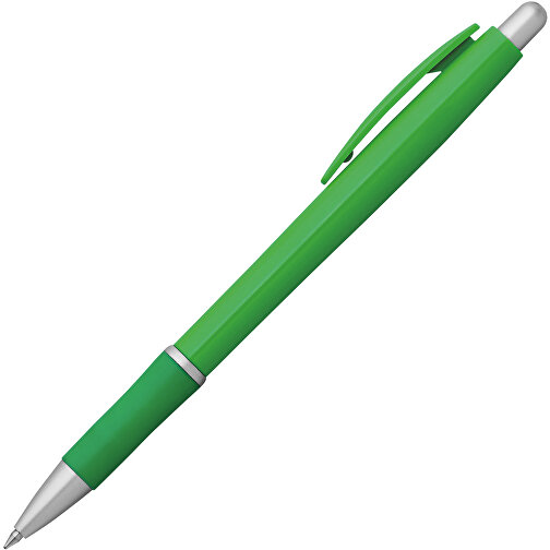OCTAVIO. Kugelschreiber Mit Gummigriff , grün, Kunststoff, , Bild 2