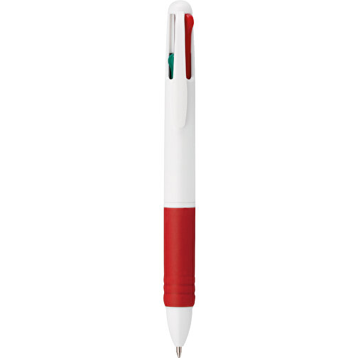 OCTUS. 4 In 1 Kugelschreiber Mit 4 Minenfarben , rot, Kunststoff, , Bild 1