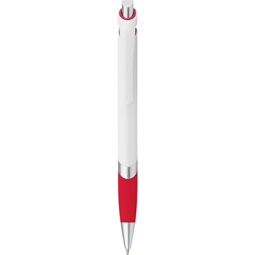 MOLLA. Kugelschreiber Mit Gummigriff , rot, Kunststoff, , Bild 1