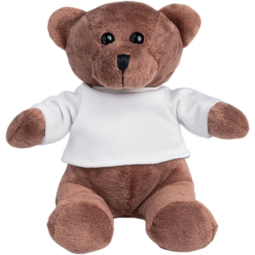 BEAR. Teddybär Plüschtier Mit T-Shirt , weiß, Polyester, , Bild 1
