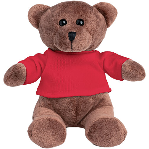 BEAR. Teddybär Plüschtier Mit T-Shirt , rot, Polyester, , Bild 1