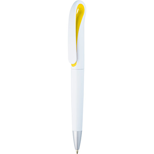 TOUCAN. Kugelschreiber Mit Drehmechanik Und Clip , gelb, Kunststoff, , Bild 1