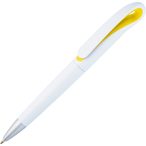 TOUCAN. Kugelschreiber Mit Drehmechanik Und Clip , gelb, Kunststoff, , Bild 2