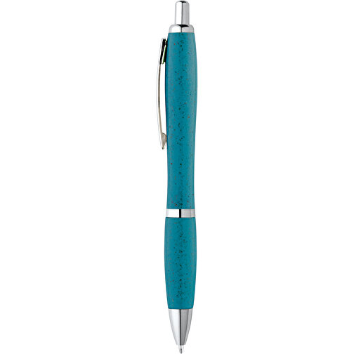 TERRY. Kugelschreiber Aus Weizenstrohfaser Und ABS , hellblau, Weizenstrohfaser und ABS, , Bild 1