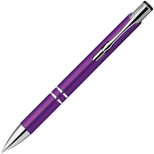 BETA PLASTIC. Kugelschreiber Mit Clip Aus Metall , lila, Kunststoff, , Bild 2