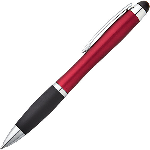 HELIOS. Kugelschreiber Mit LED-Licht (Logo) , rot, Kunststoff, , Bild 2