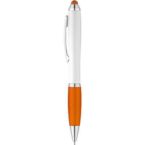 SANS. Kugelschreiber Mit Drehmechanik Und Metallclip , orange, Kunststoff, , Bild 1