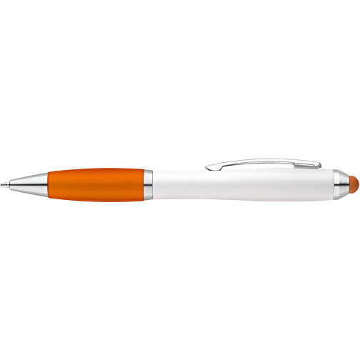 SANS. Kugelschreiber Mit Drehmechanik Und Metallclip , orange, Kunststoff, , Bild 3