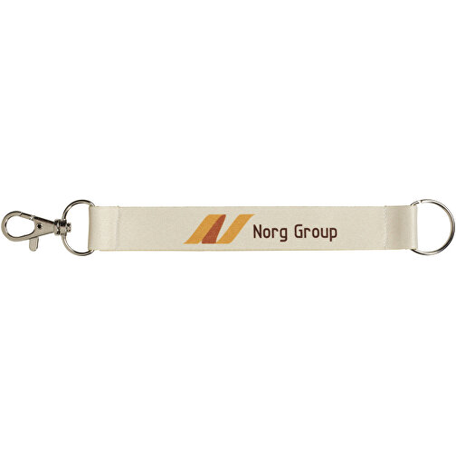 Minik Komplett Farbiges Mini-Trageband/-Schlüsselanhänger , weiß, Polyester, 31,00cm x 1,00cm (Länge x Breite), Bild 3
