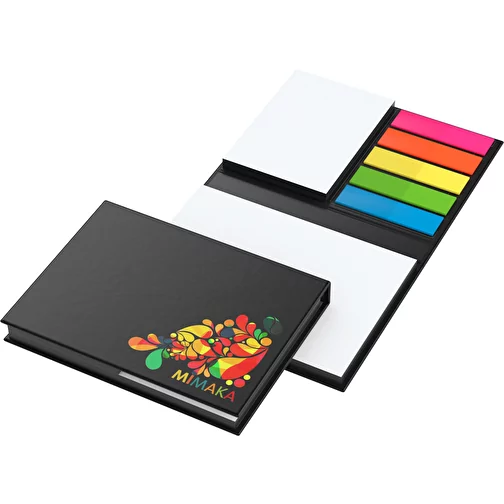 Sticky note London White Bestseller, lucido, con taglio di colore nero, Immagine 1