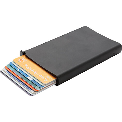 Aluminium RFID Kartenhalter, Schwarz , schwarz, Aluminium, 6,40cm x 9,90cm (Länge x Höhe), Bild 1