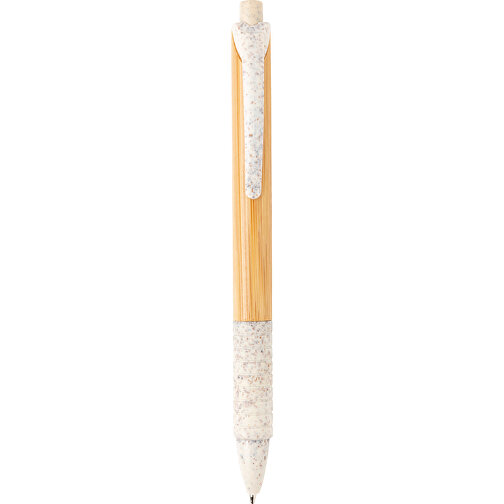 Bambus & Weizenstroh Stift, Weiss , weiss, Bambus, 14,20cm (Höhe), Bild 3