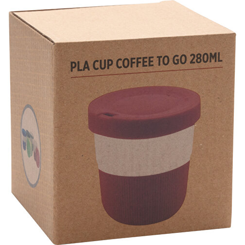 PLA Cup Coffee-To-Go 280ml, Rot , rot, PLA, 8,60cm (Höhe), Bild 8