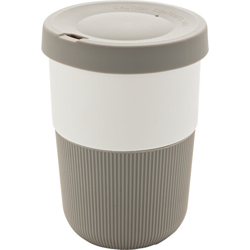 PLA Cup Coffee-To-Go 380ml, Grau , grau, PLA, 11,50cm (Höhe), Bild 1