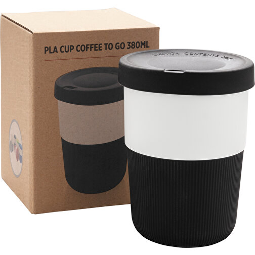 PLA Cup Coffee-To-Go 380ml, Schwarz , schwarz, PLA, 11,50cm (Höhe), Bild 7