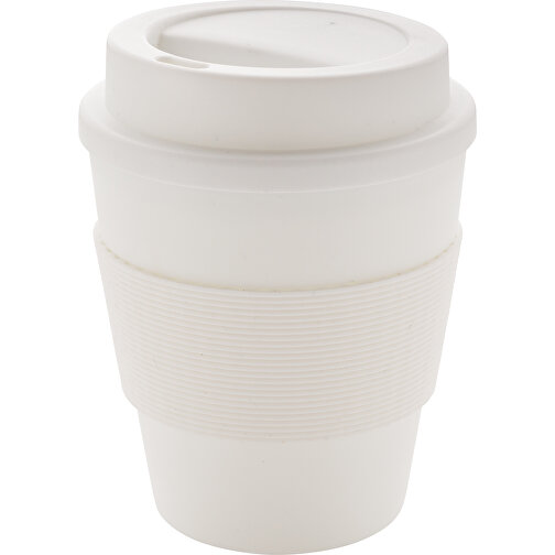 Wiederverwendbarer Kaffeebecher 350ml, Weiß , weiß, PP, 11,80cm (Höhe), Bild 1