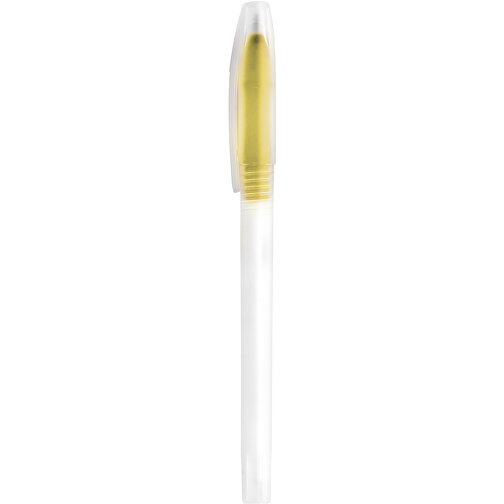 LUCY. PP-Kugelschreiber Mit Farbiger Spitze , gelb, PP Kunststoff, , Bild 1