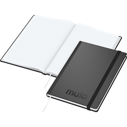 Notesbog Easy-Book Comfort bestseller A5, sort inkl. prægning sort blank, Billede 1