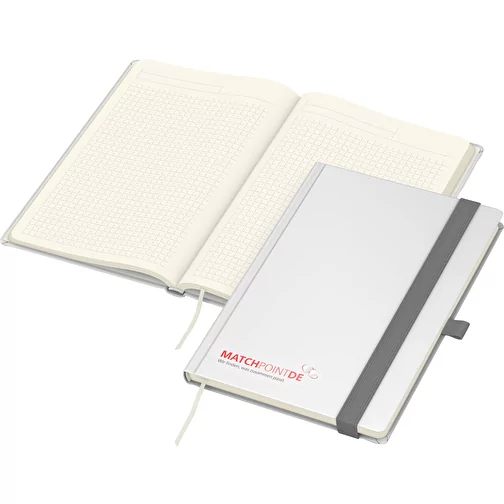 Carnet de notes Vision-Book crème A5 x.press blanc, sérigraphie numérique, Image 1