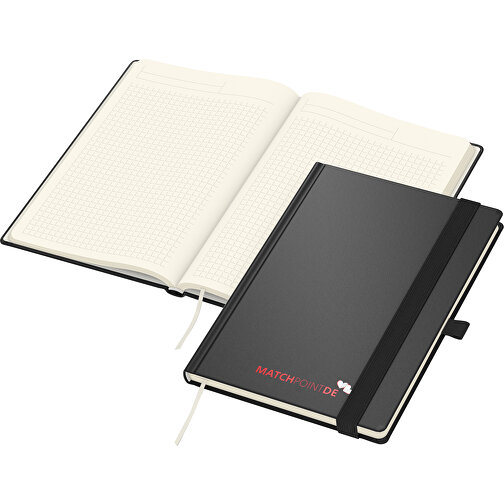 Cuaderno Vision-Book Cream A5 x.press negro, serigrafía digital, Imagen 1