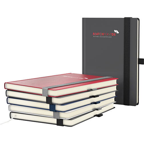 Notizbuch Vision-Book Creme X.press A5, Schwarz , schwarz, Cremefarbenes Schreibpapier 90 g/m², 21,00cm x 14,80cm (Länge x Breite), Bild 2