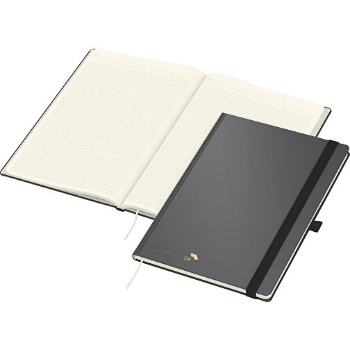 Cuaderno Vision-Book Cream A4 Bestseller, antracita, relieve negro brillante, Imagen 1