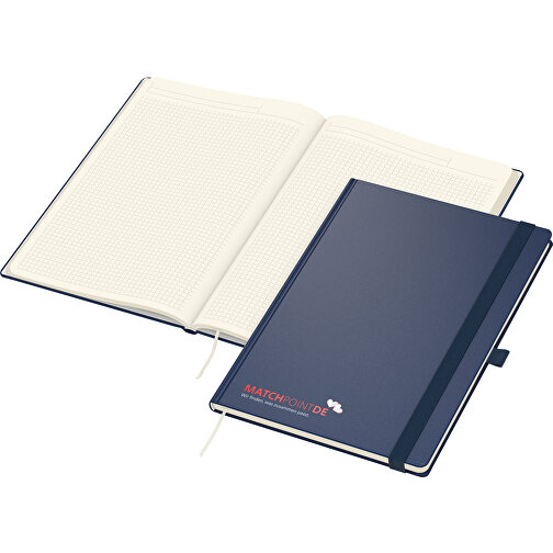 Cuaderno Vision-Book Cream A4 Bestseller, azul oscuro, serigrafía digital, Imagen 1