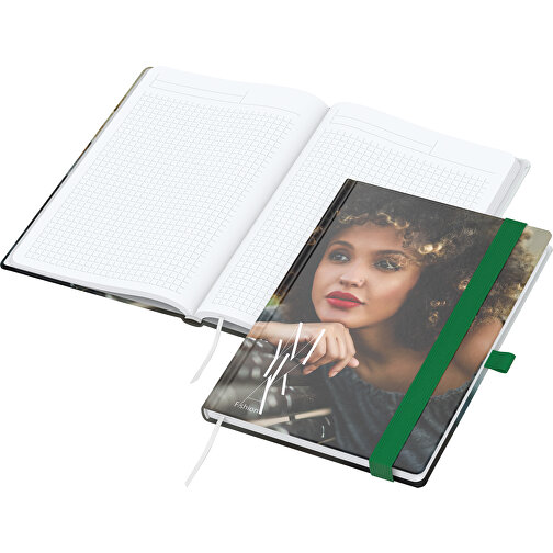 Notesbog Match-Book White A5 White A5 Bestseller, mat, grøn, Billede 1