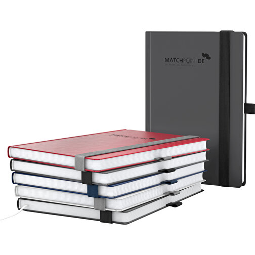 Notebook Vision-Book White A5 Bestseller, vit, med svart präglad glans, vit, Bild 2