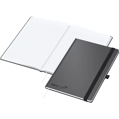Cahier Vision-Book Blanc A4 Bestseller, anthracite, gaufrage noir brillant, Image 1