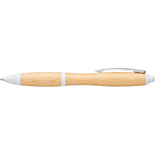 Nash Kugelschreiber Aus Bambus , Green Concept, natur / weiss, Bambusholz, ABS Kunststoff, 14,00cm (Länge), Bild 8