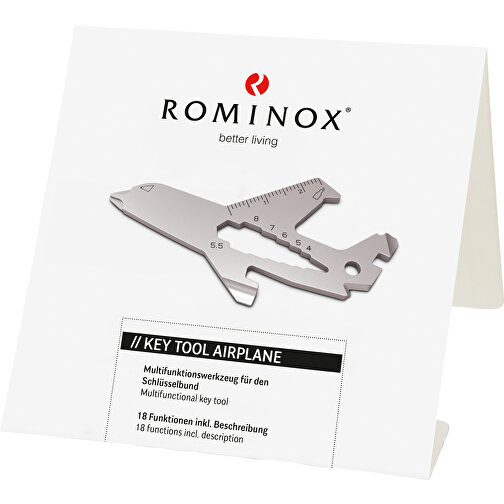 ROMINOX® Key Tool Airplane / Flugzeug (18 Funktionen) (Einzelhandel) , Edelstahl, 7,00cm x 0,23cm x 3,20cm (Länge x Höhe x Breite), Bild 5
