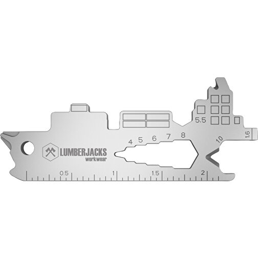 ROMINOX® Key Tool Cargo Ship / Containerschiff (19 Funktionen) (Einzelhandel) , Edelstahl, 7,00cm x 0,23cm x 3,20cm (Länge x Höhe x Breite), Bild 11