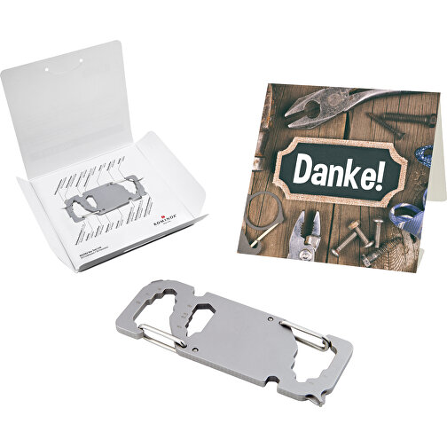 Set de cadeaux / articles cadeaux : ROMINOX® Key Tool Link (20 functions) emballage à motif Danke, Image 1