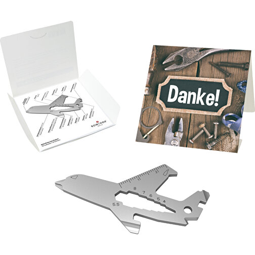 Set de cadeaux / articles cadeaux : ROMINOX® Key Tool Airplane (18 functions) emballage à motif Da, Image 1