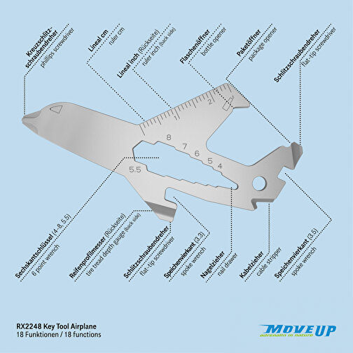 Set de cadeaux / articles cadeaux : ROMINOX® Key Tool Airplane (18 functions) emballage à motif Da, Image 10