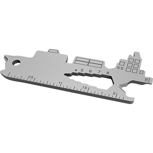 ROMINOX® Key Tool Cargo Ship / Containerschiff (19 Funktionen) , Edelstahl, 7,00cm x 0,23cm x 3,20cm (Länge x Höhe x Breite), Bild 3