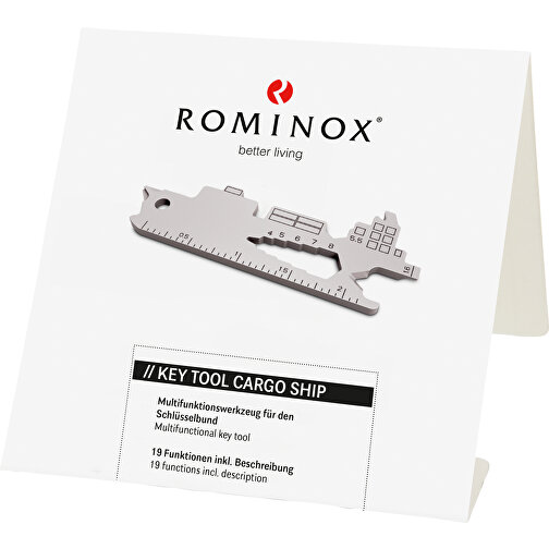ROMINOX® Key Tool Cargo Ship / Containerschiff (19 Funktionen) , Edelstahl, 7,00cm x 0,23cm x 3,20cm (Länge x Höhe x Breite), Bild 5